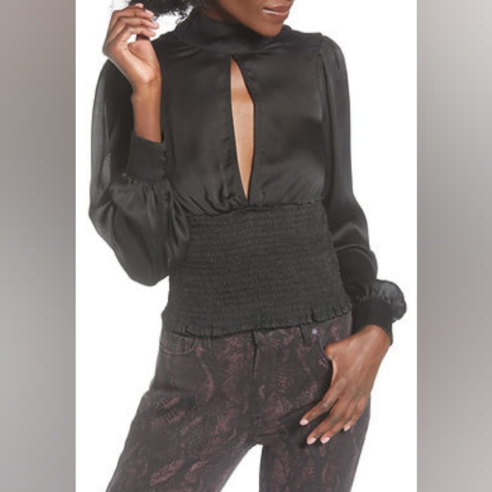 NWT LEITH Long Sleeve Smocked Top Size XL - Picture 3 of 6